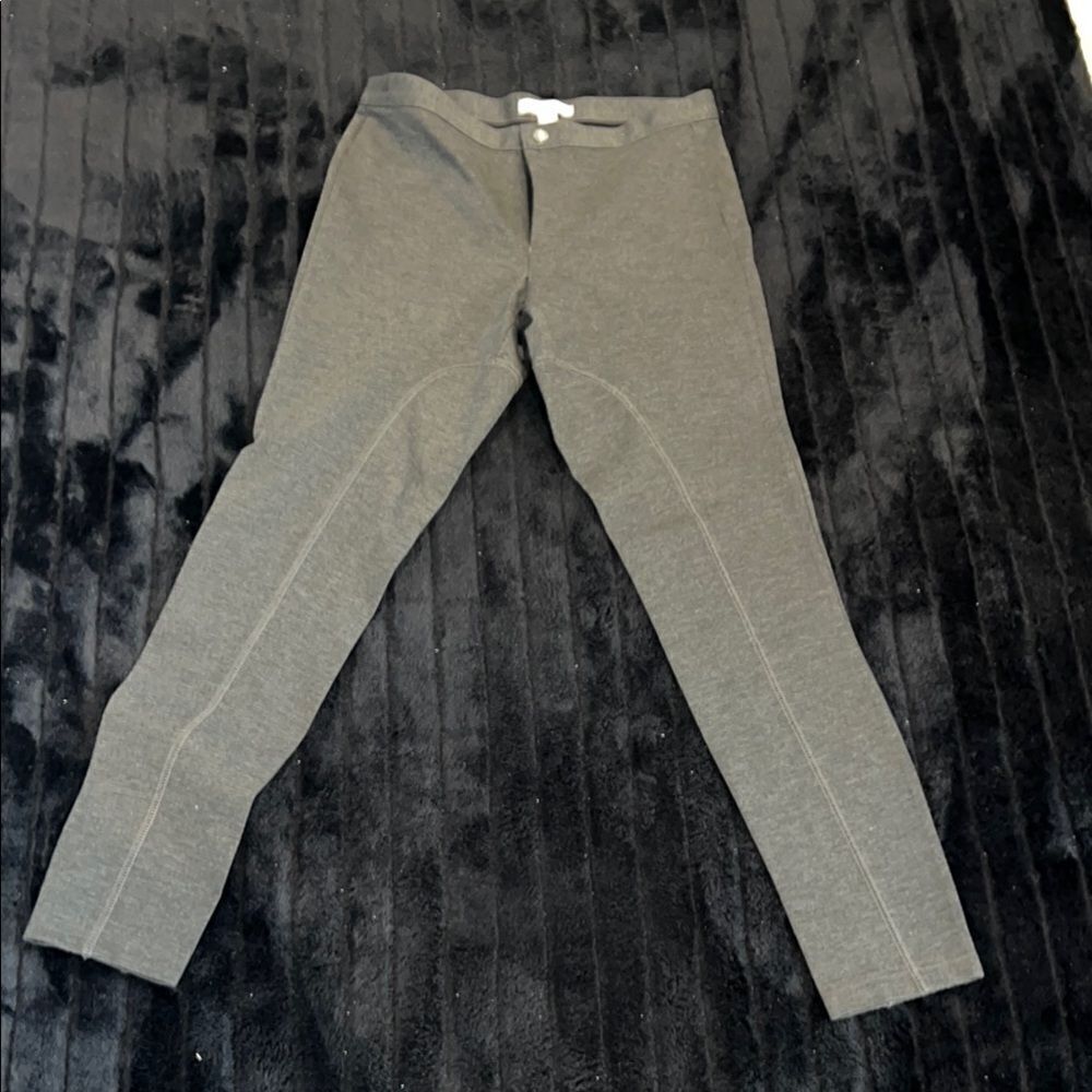 Banana Republic Gray Riding Leggings with Slim Fitโand Textured Fabric